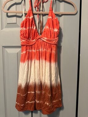 Sky Coral Tie-Dye Halter top